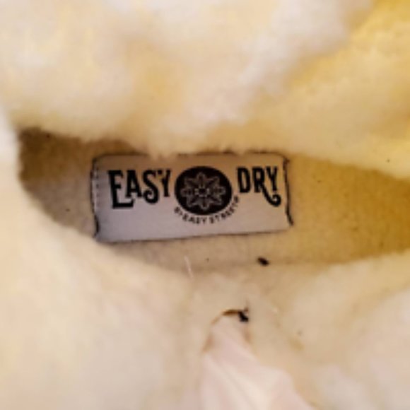 Easy Street Womens Cuddle Winter Boots Ivory Quilted Zipper Faux Fur Trim‎ 6.5 W - Picture 9 of 11